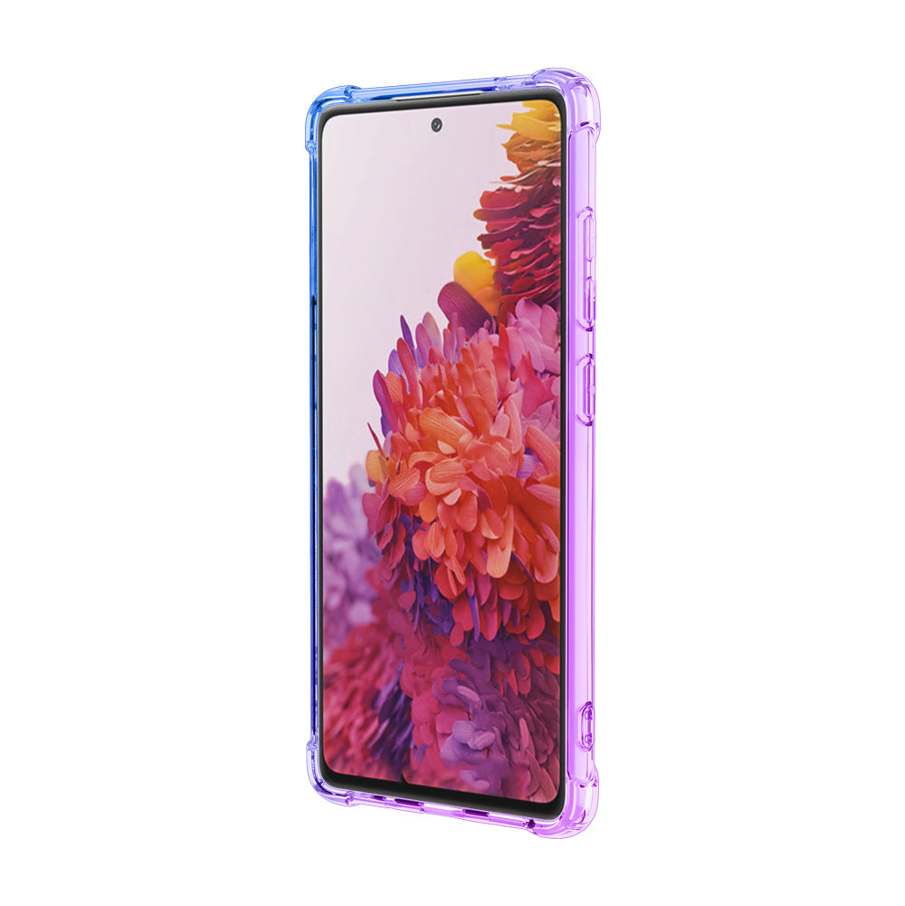 TPU Gradient Anti-Drop Phone Cover Shell for Samsung Galaxy S20 FE/S20 Fan Edition/S20 FE 5G/S20 Fan Edition 5G/S20 Lite - Purple/Blue