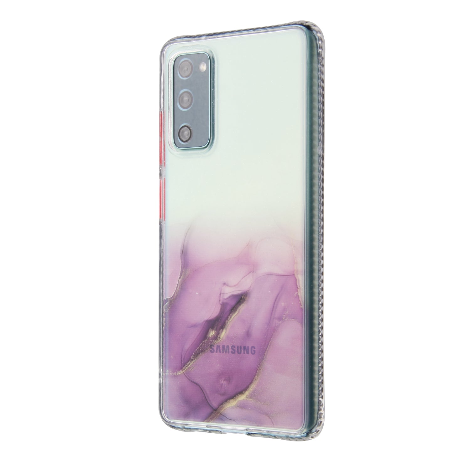 TPU + Acylic Marble Pattern Printing Phone Cover Case for Samsung Galaxy S20 FE/S20 Fan Edition/S20 FE 5G/S20 Fan Edition 5G/S20 Lite - Purple