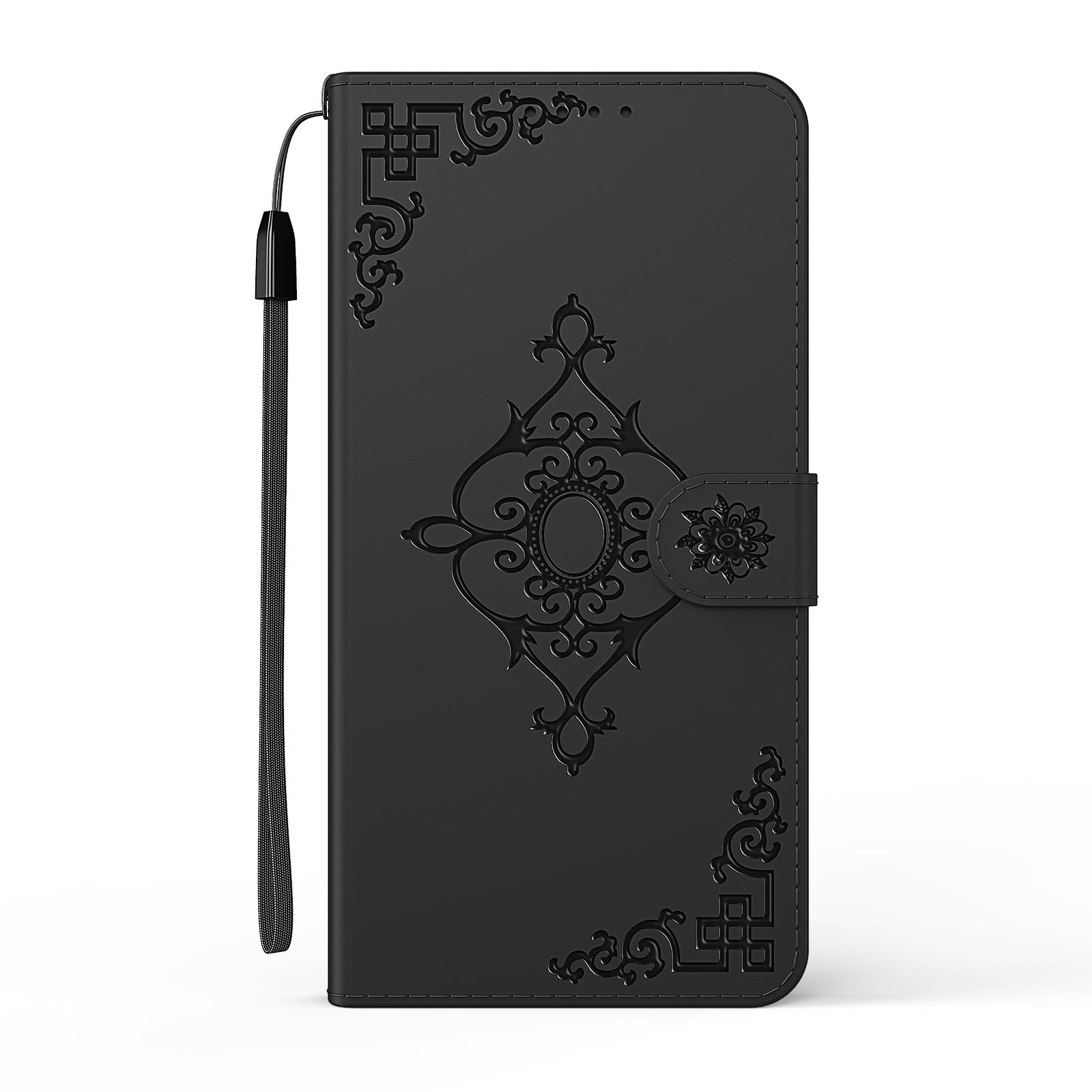 Symmetrical Pattern Imprinting Wallet Leather Phone Stand Protector for Samsung Galaxy S20 FE/S20 Fan Edition/S20 FE 5G/S20 Fan Edition 5G - Black