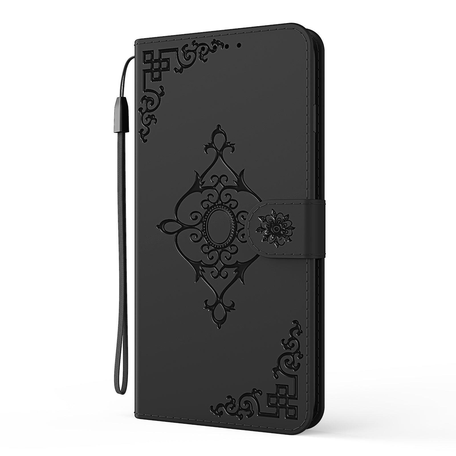 Symmetrical Pattern Imprinting Wallet Leather Phone Stand Protector for Samsung Galaxy S20 FE/S20 Fan Edition/S20 FE 5G/S20 Fan Edition 5G - Black