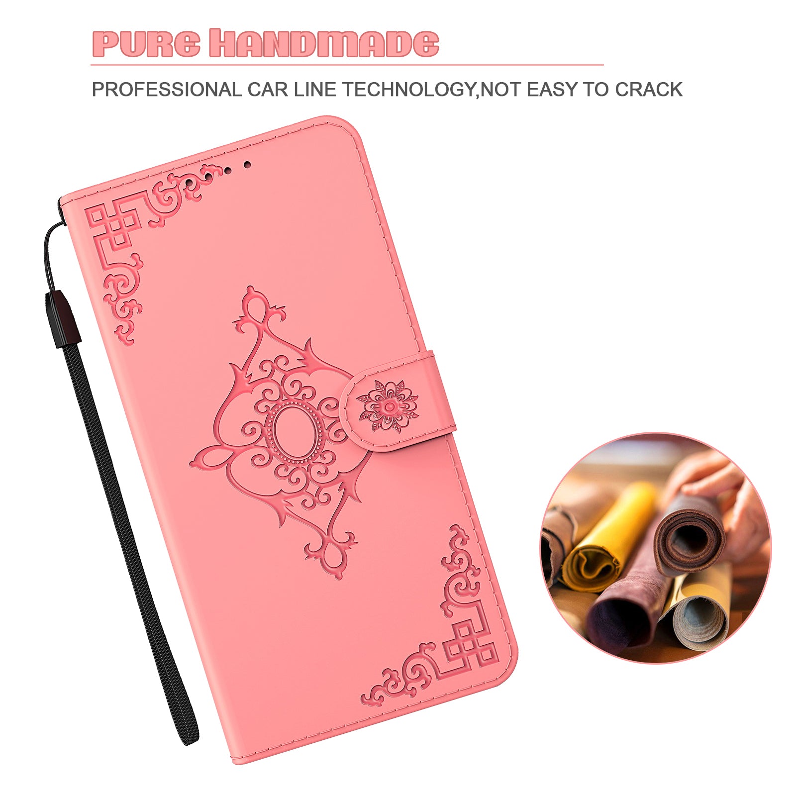 Symmetrical Pattern Imprinting Wallet Leather Phone Stand Protector for Samsung Galaxy S20 FE/S20 Fan Edition/S20 FE 5G/S20 Fan Edition 5G - Pink