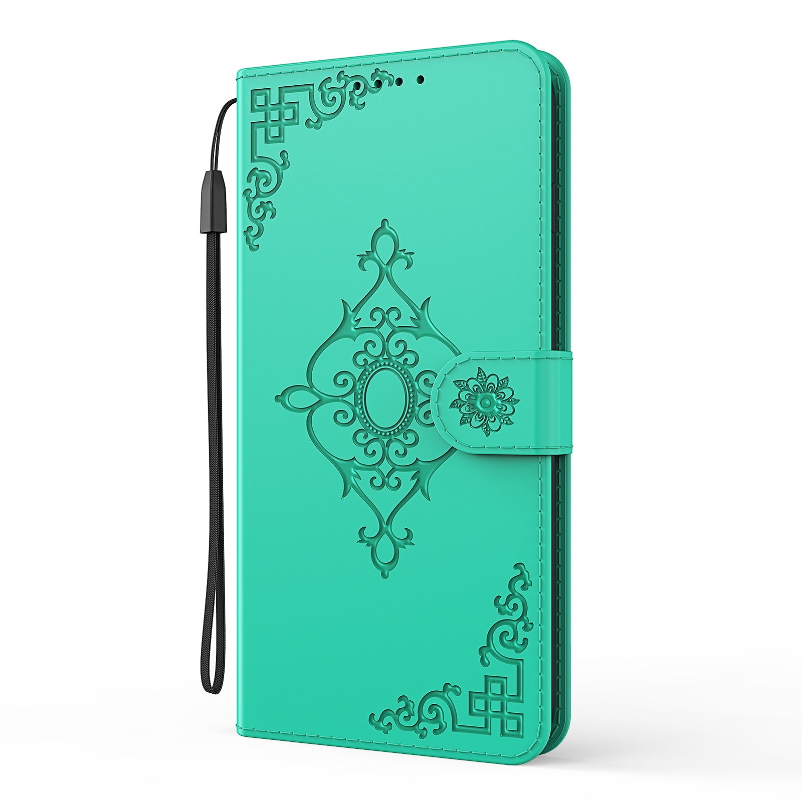 Symmetrical Pattern Imprinting Wallet Leather Phone Stand Protector for Samsung Galaxy S20 FE/S20 Fan Edition/S20 FE 5G/S20 Fan Edition 5G - Green