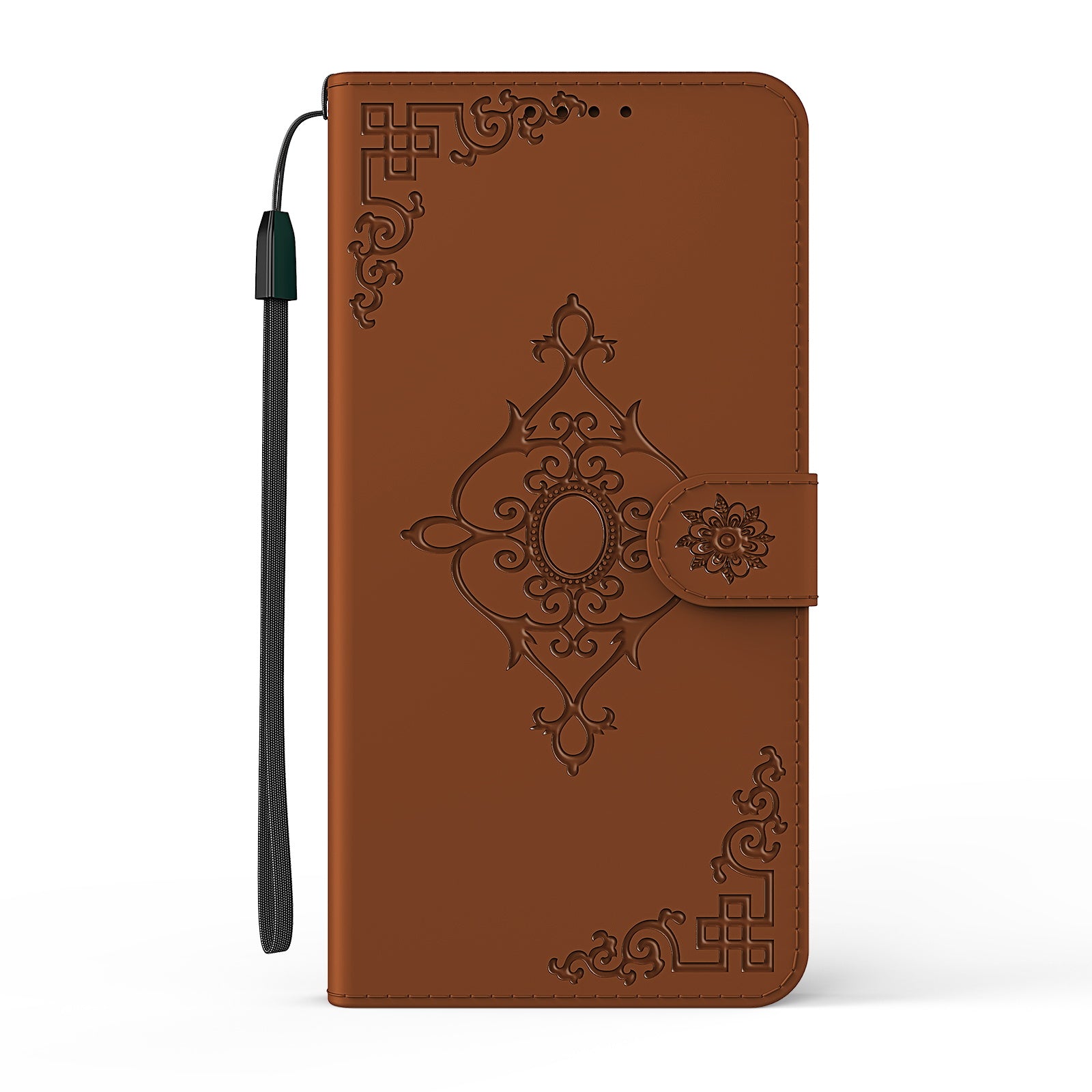 Symmetrical Pattern Imprinting Wallet Leather Phone Stand Protector for Samsung Galaxy S20 FE/S20 Fan Edition/S20 FE 5G/S20 Fan Edition 5G - Brown