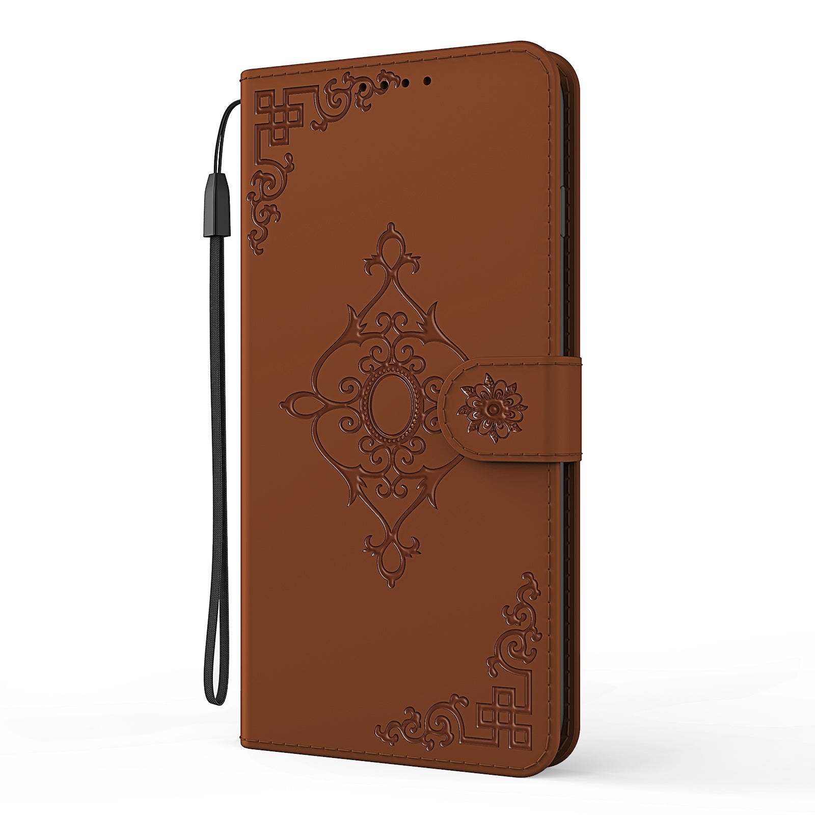 Symmetrical Pattern Imprinting Wallet Leather Phone Stand Protector for Samsung Galaxy S20 FE/S20 Fan Edition/S20 FE 5G/S20 Fan Edition 5G - Brown