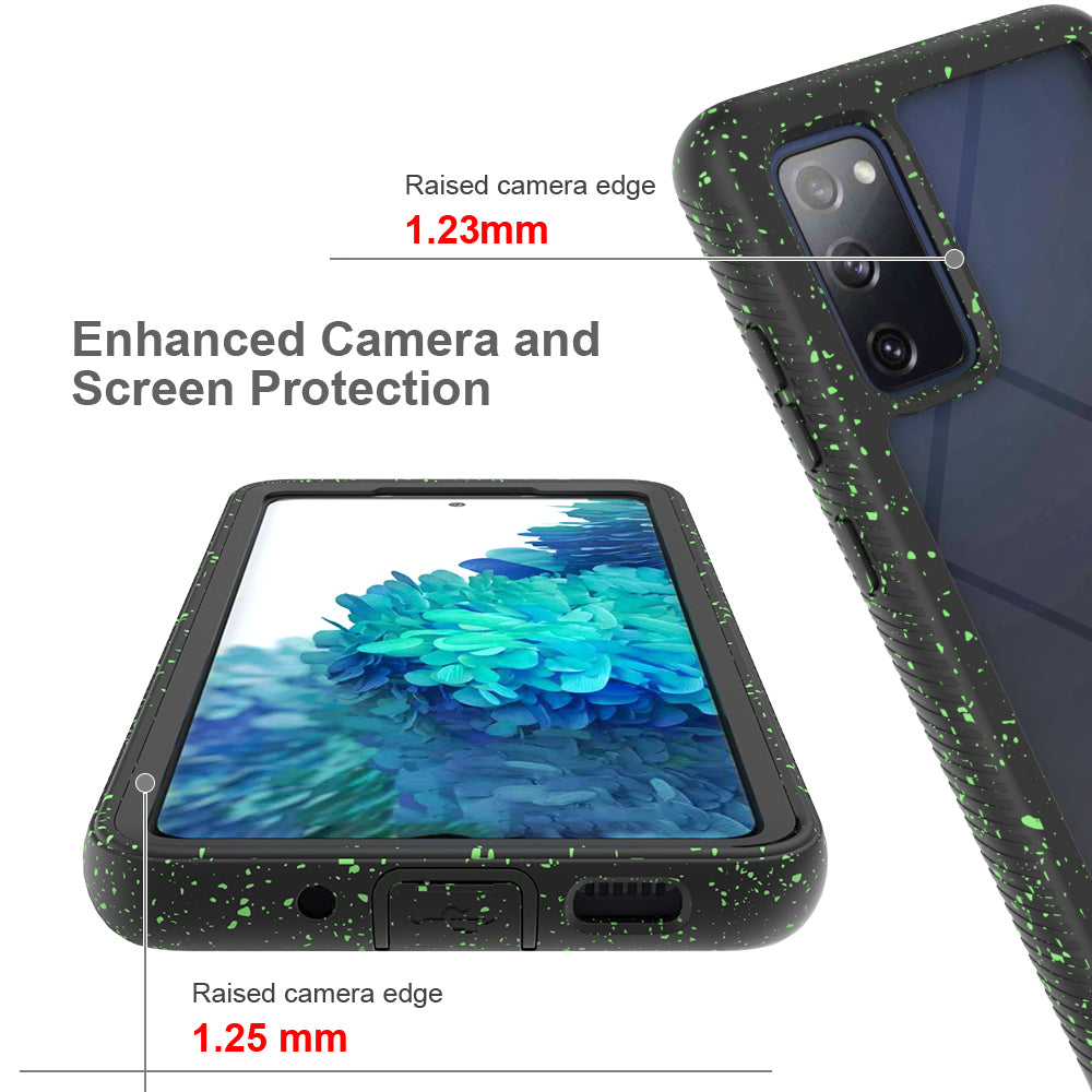 Shockproof Phone Protector Starry Sky with Color Spots for Samsung Galaxy S20 FE/S20 Fan Edition/S20 FE 5G/S20 Fan Edition 5G/S20 Lite - Black