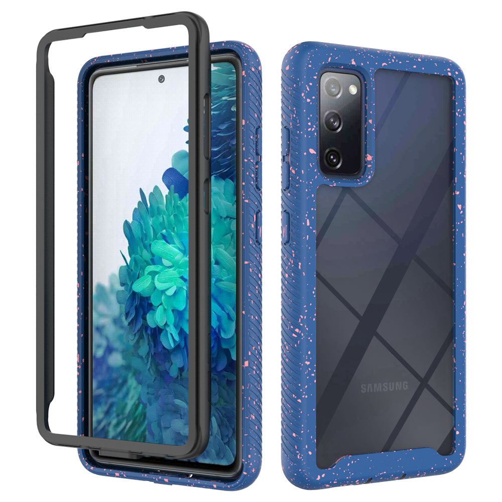 Shockproof Phone Protector Starry Sky with Color Spots for Samsung Galaxy S20 FE/S20 Fan Edition/S20 FE 5G/S20 Fan Edition 5G/S20 Lite - Dark Blue