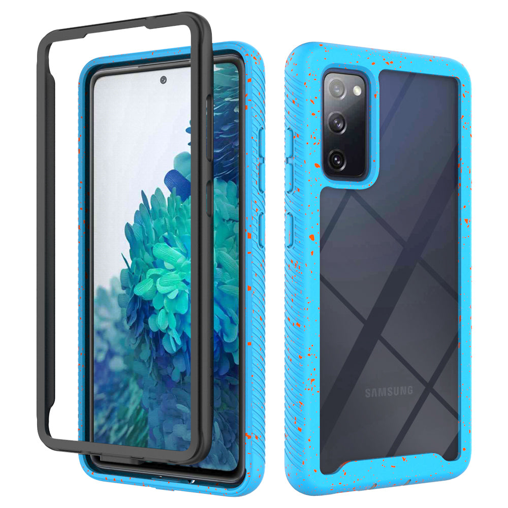 Shockproof Phone Protector Starry Sky with Color Spots for Samsung Galaxy S20 FE/S20 Fan Edition/S20 FE 5G/S20 Fan Edition 5G/S20 Lite - Sky Blue