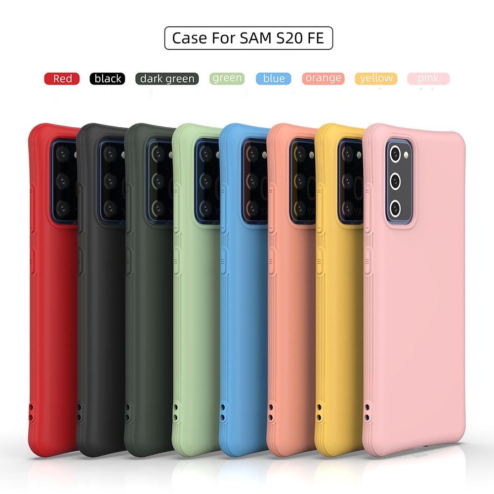 Solid Color Matte TPU Case for Samsung Galaxy S20 FE/S20 FE 5G/S20 Lite/S20 FE 2022 - Black