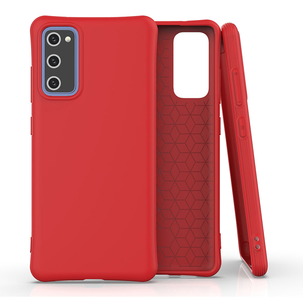 Solid Color Matte TPU Case for Samsung Galaxy S20 FE/S20 FE 5G/S20 Lite/S20 FE 2022 - Red