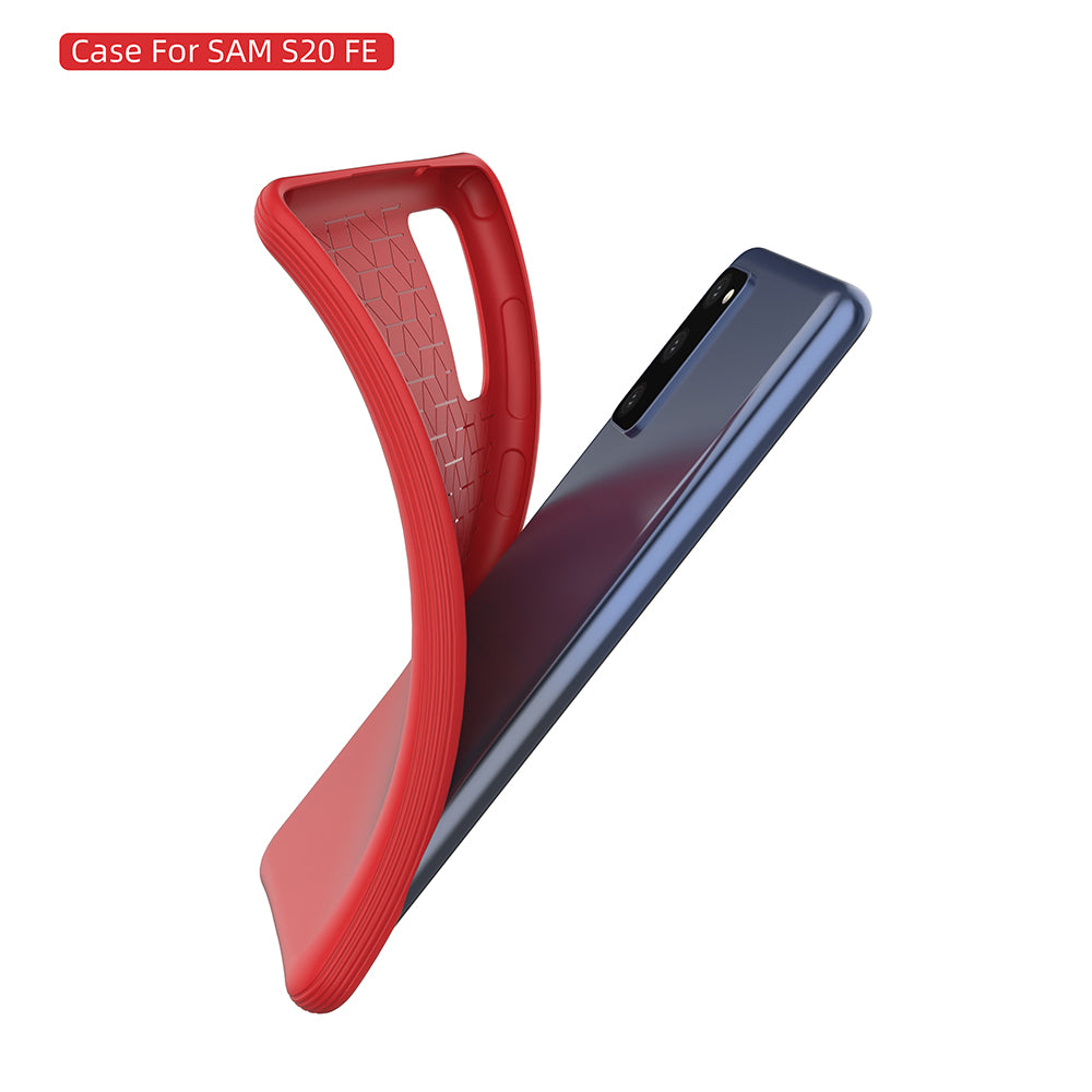 Solid Color Matte TPU Case for Samsung Galaxy S20 FE/S20 FE 5G/S20 Lite/S20 FE 2022 - Red