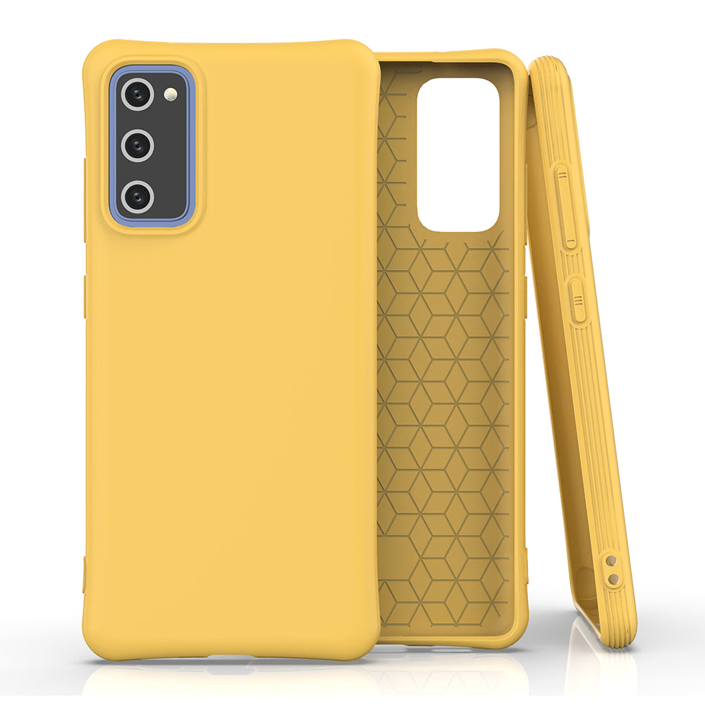 Solid Color Matte TPU Case for Samsung Galaxy S20 FE/S20 FE 5G/S20 Lite/S20 FE 2022 - Yellow