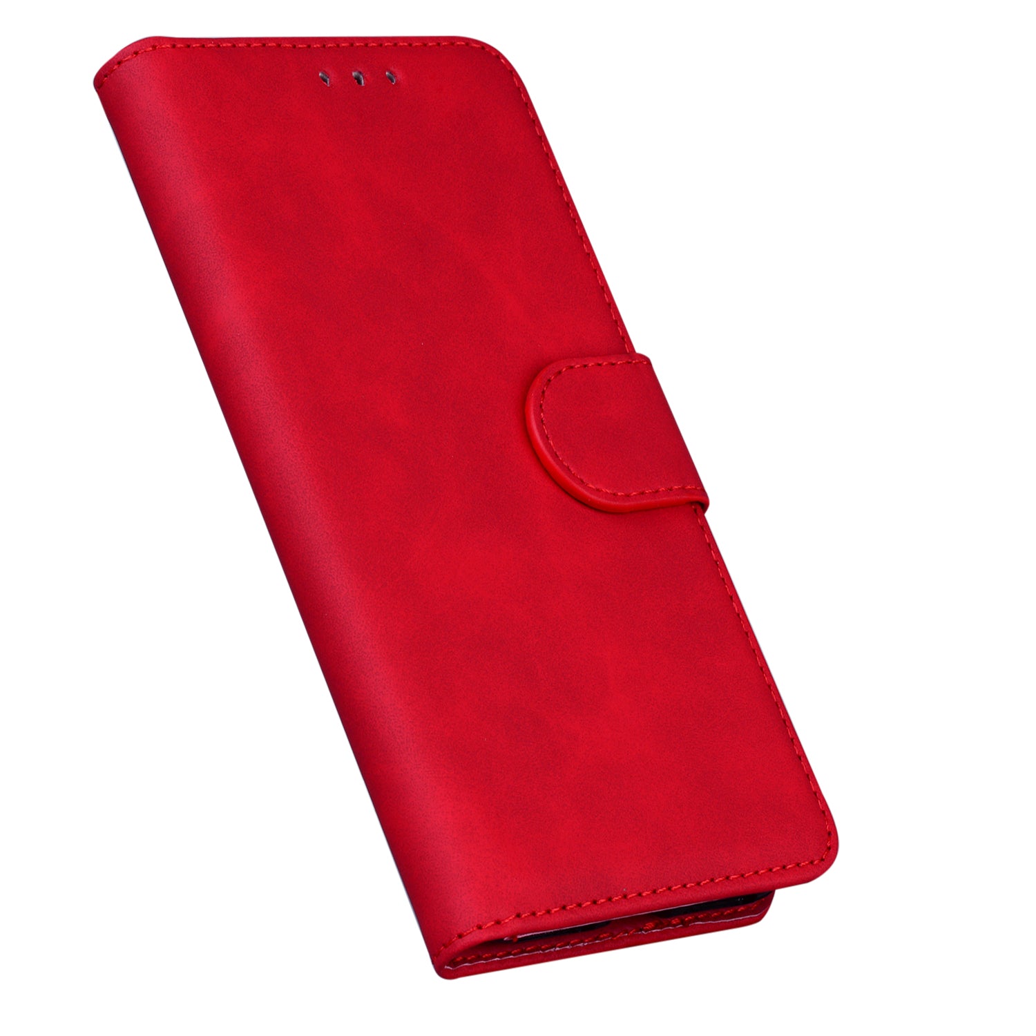 Wallet Stand Magnetic Clasp PU Leather Case for Samsung Galaxy S20 FE 4G/5G/2022/S20 Lite - Red