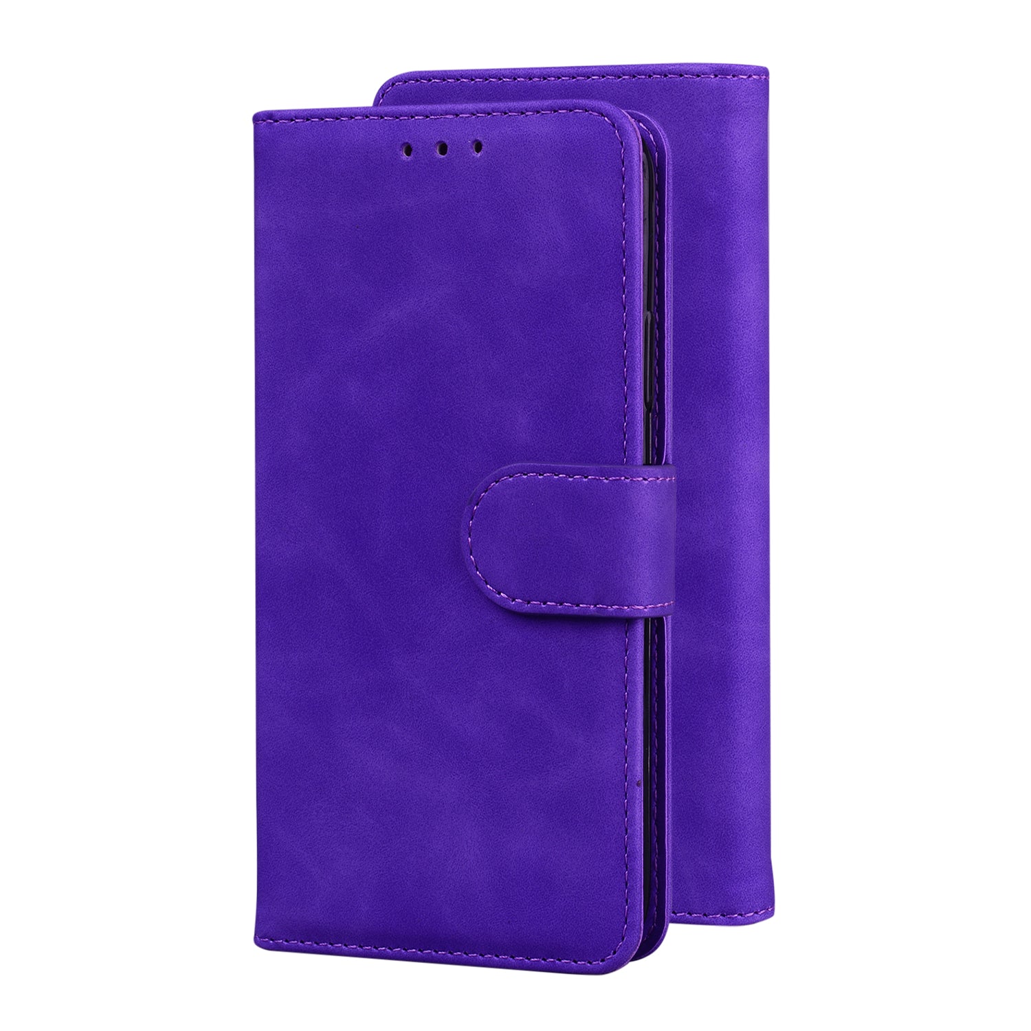 Wallet Stand Magnetic Clasp PU Leather Case for Samsung Galaxy S20 FE 4G/5G/2022/S20 Lite - Purple