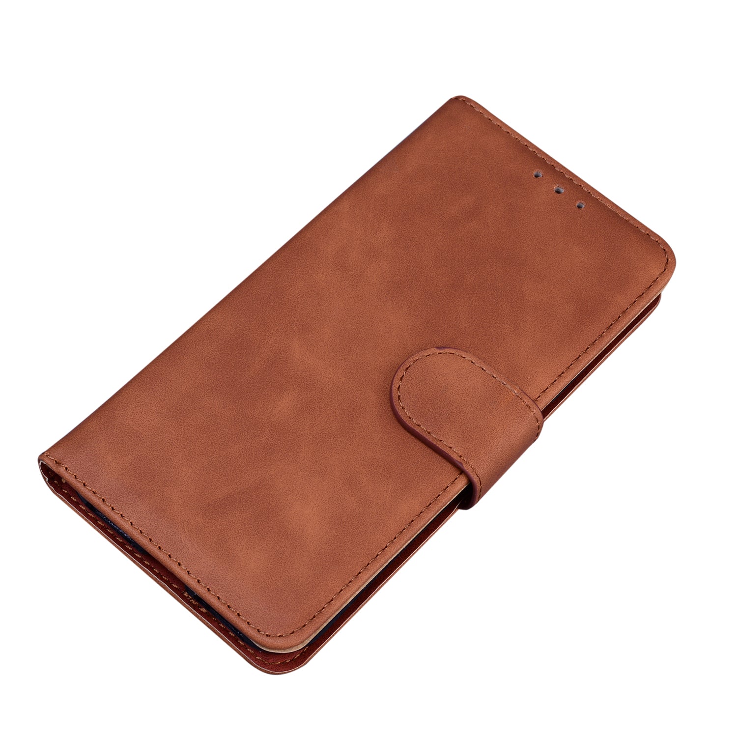 Wallet Stand Magnetic Clasp PU Leather Case for Samsung Galaxy S20 FE 4G/5G/2022/S20 Lite - Brown