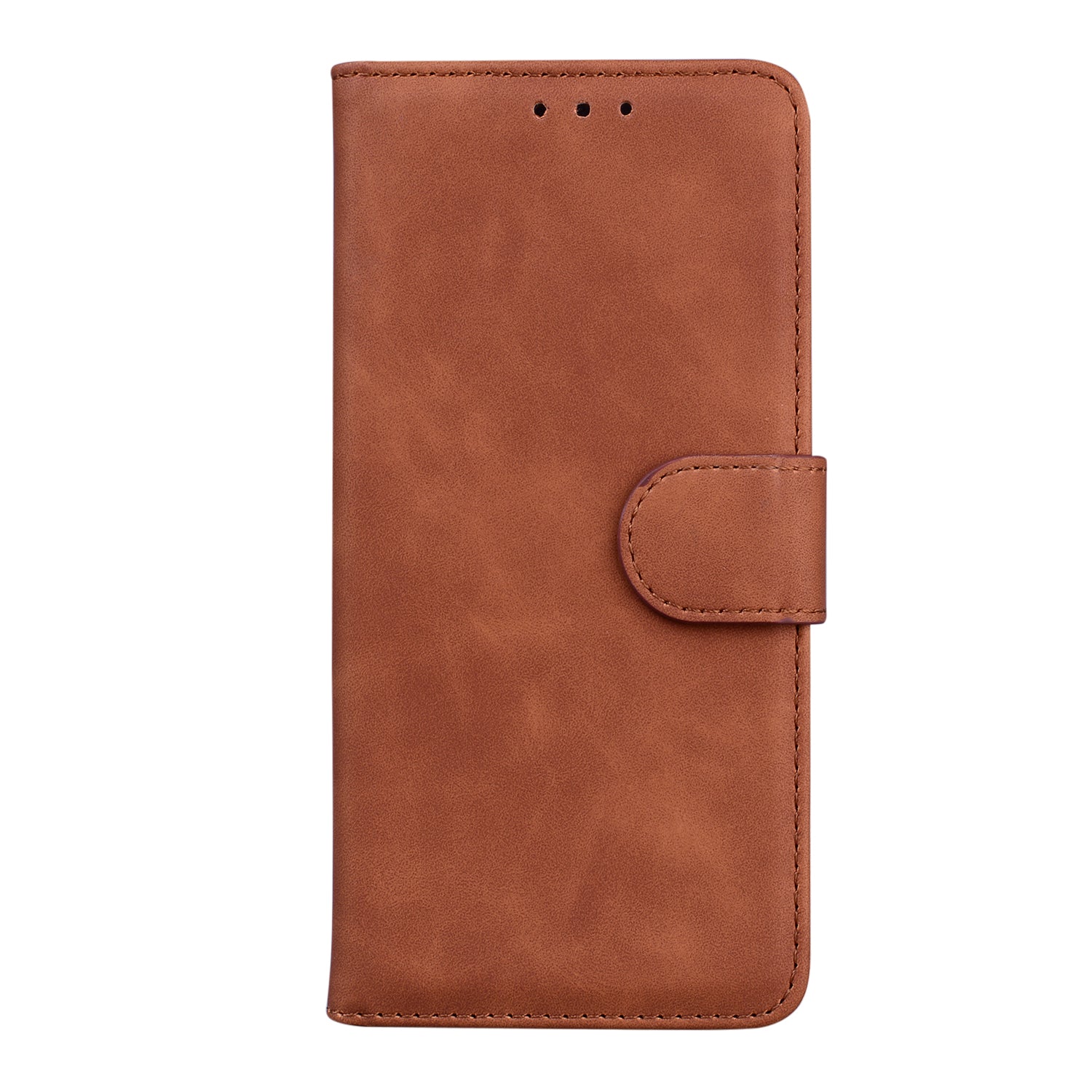 Wallet Stand Magnetic Clasp PU Leather Case for Samsung Galaxy S20 FE 4G/5G/2022/S20 Lite - Brown