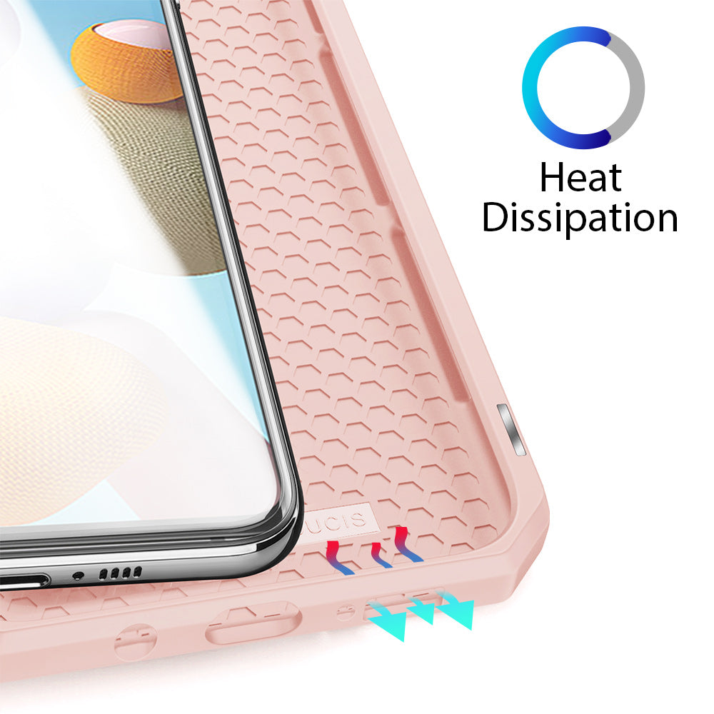 DUX DUCIS Skin X Magneic Absorption Leather Foldable Stand Case with Card Slots for Samsung Galaxy S20 FE 4G/5G/2022/S20 Lite - Pink