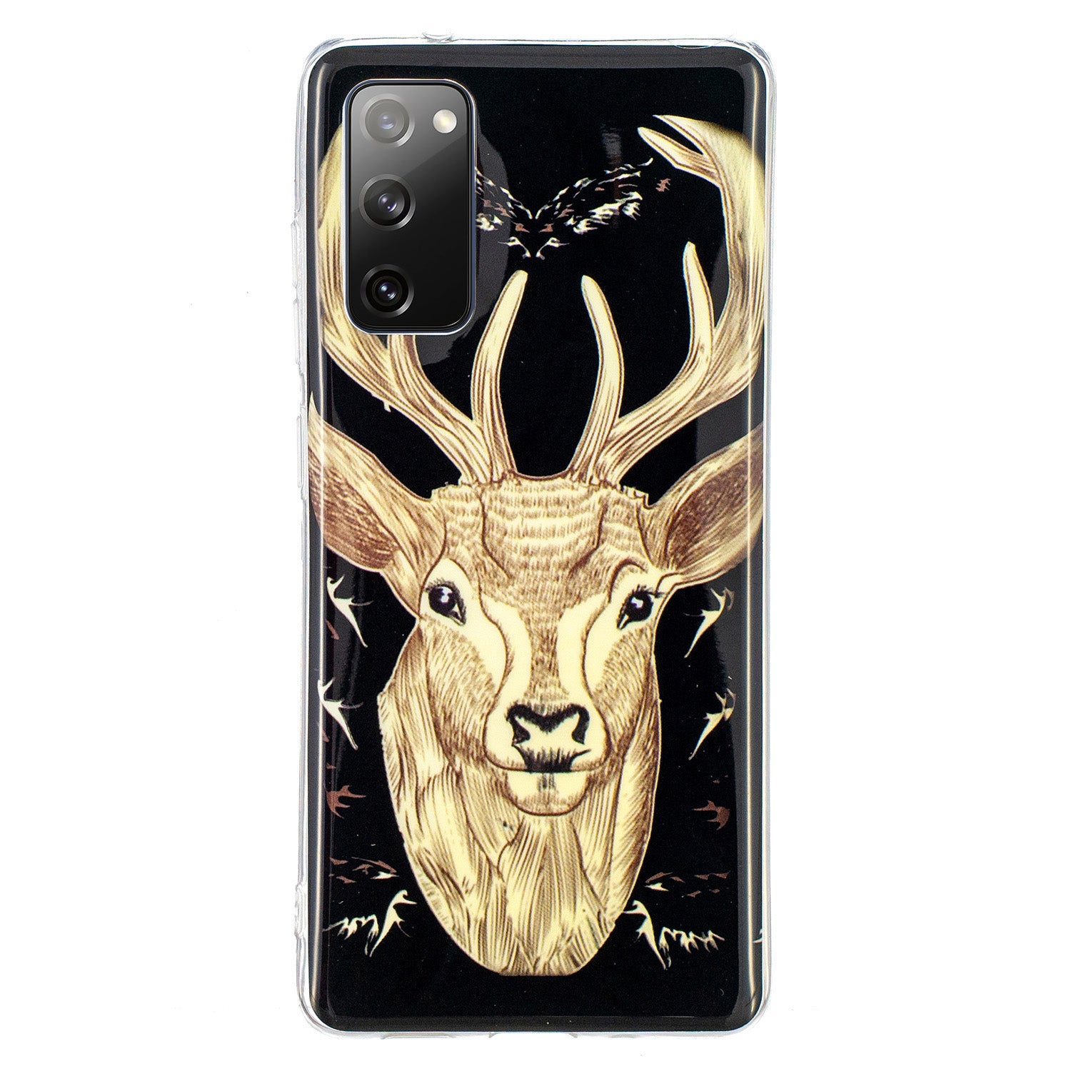 Noctilucent IMD TPU Phone Back Shell for Samsung Galaxy S20 FE 4G/5G/2022/S20 Lite - Elk