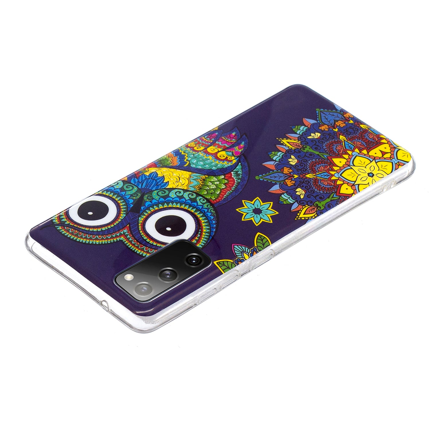 Noctilucent IMD TPU Phone Back Shell for Samsung Galaxy S20 FE 4G/5G/2022/S20 Lite - Owl