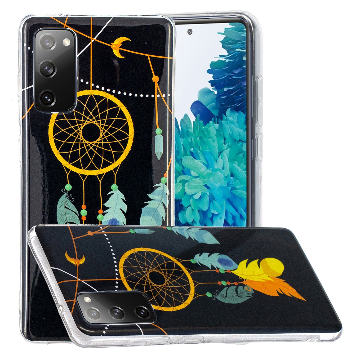 Noctilucent IMD TPU Phone Back Shell for Samsung Galaxy S20 FE 4G/5G/2022/S20 Lite - Dream Catcher