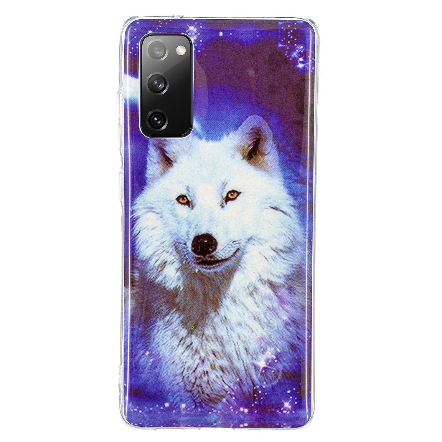 Noctilucent IMD TPU Phone Back Shell for Samsung Galaxy S20 FE 4G/5G/2022/S20 Lite - Wolf