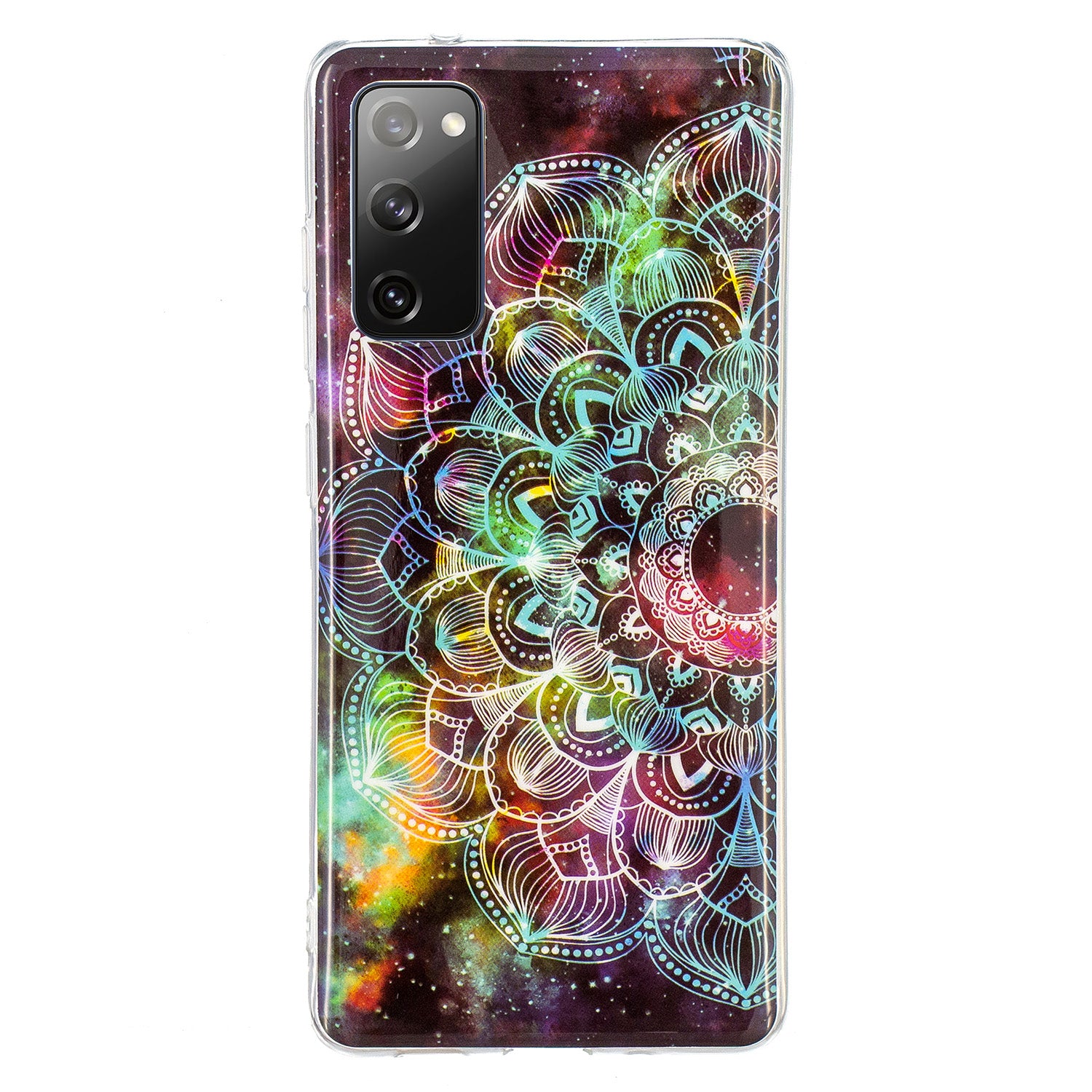 Noctilucent IMD TPU Phone Back Shell for Samsung Galaxy S20 FE 4G/5G/2022/S20 Lite - Special Flower Pattern