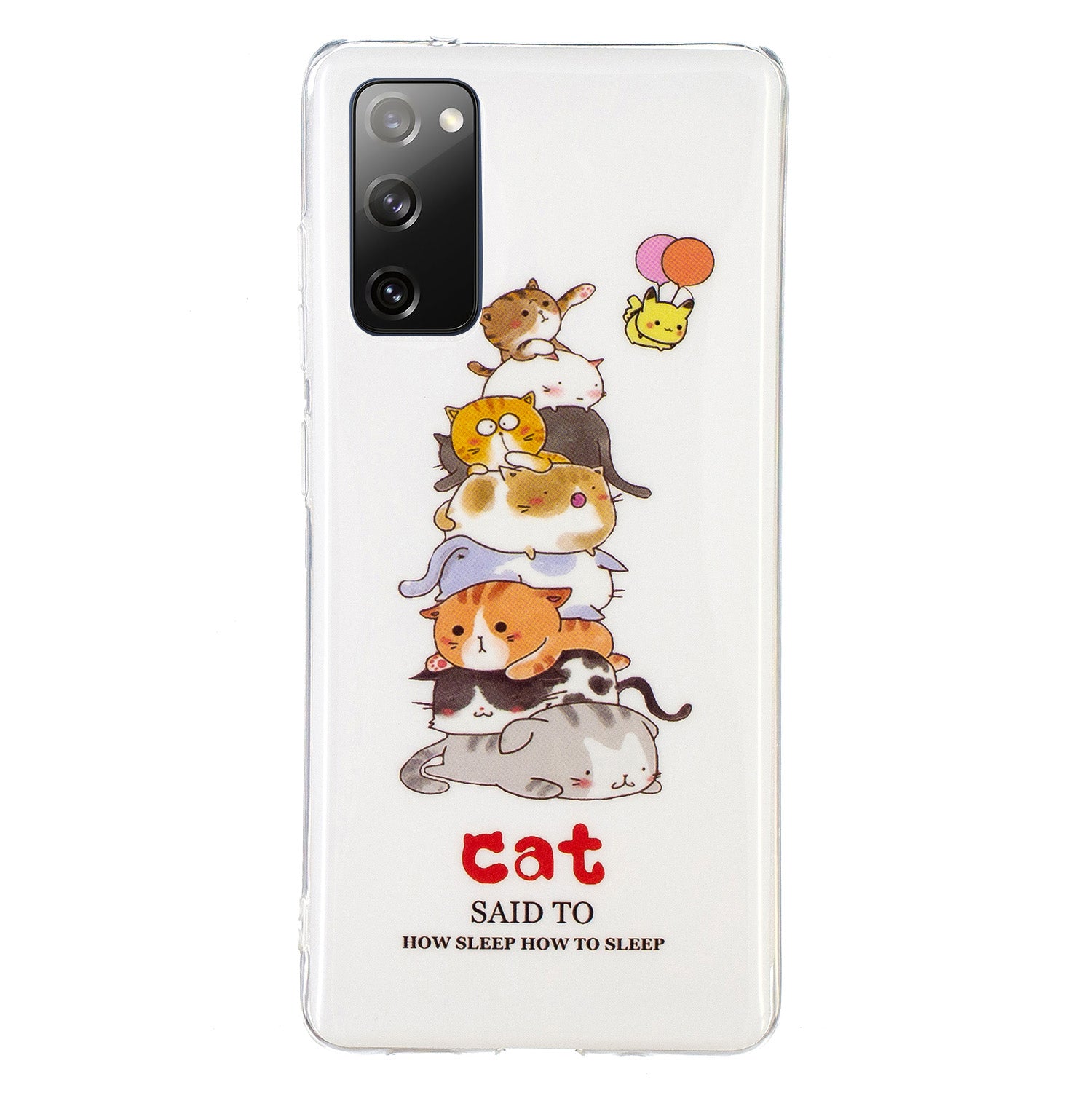 Noctilucent IMD TPU Phone Back Shell for Samsung Galaxy S20 FE 4G/5G/2022/S20 Lite - Cats