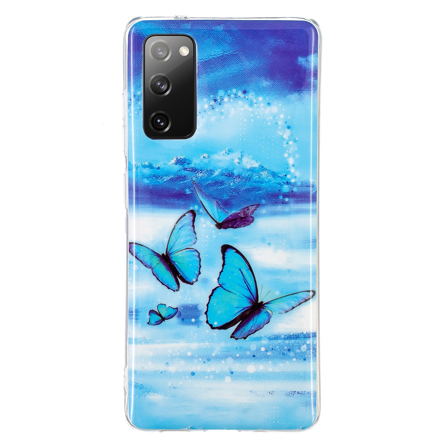 Noctilucent IMD TPU Phone Back Shell for Samsung Galaxy S20 FE 4G/5G/2022/S20 Lite - Butterfly