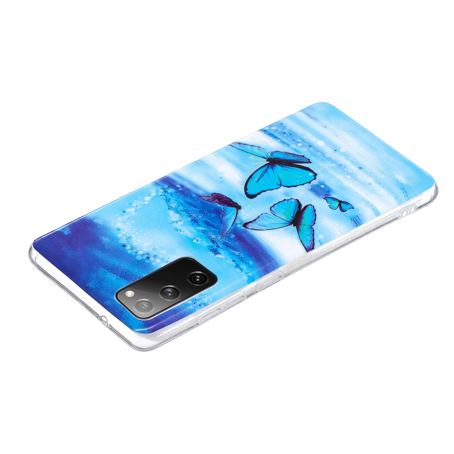 Noctilucent IMD TPU Phone Back Shell for Samsung Galaxy S20 FE 4G/5G/2022/S20 Lite - Butterfly