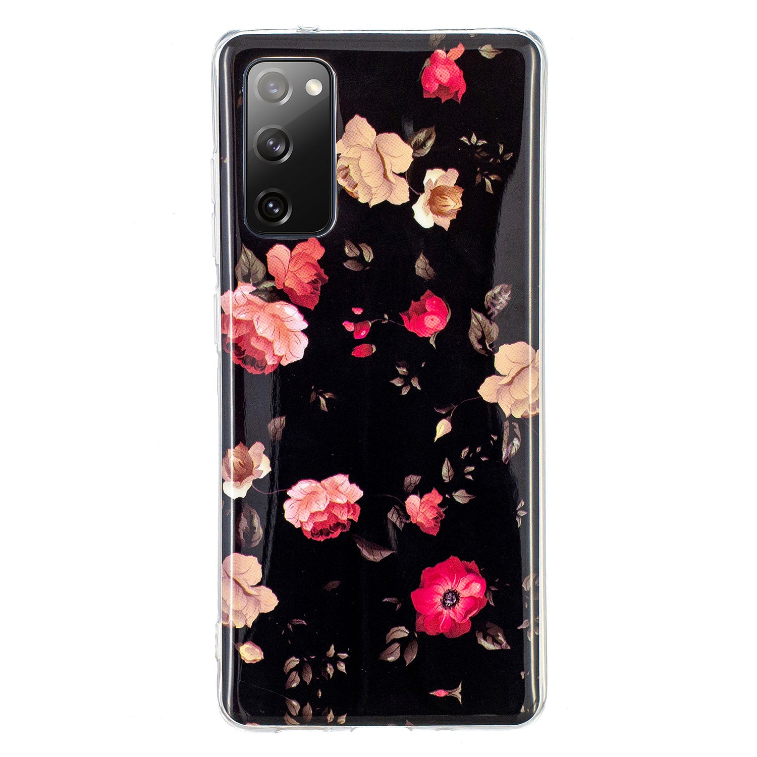 Noctilucent IMD TPU Phone Back Shell for Samsung Galaxy S20 FE 4G/5G/2022/S20 Lite - Beautiful Flower