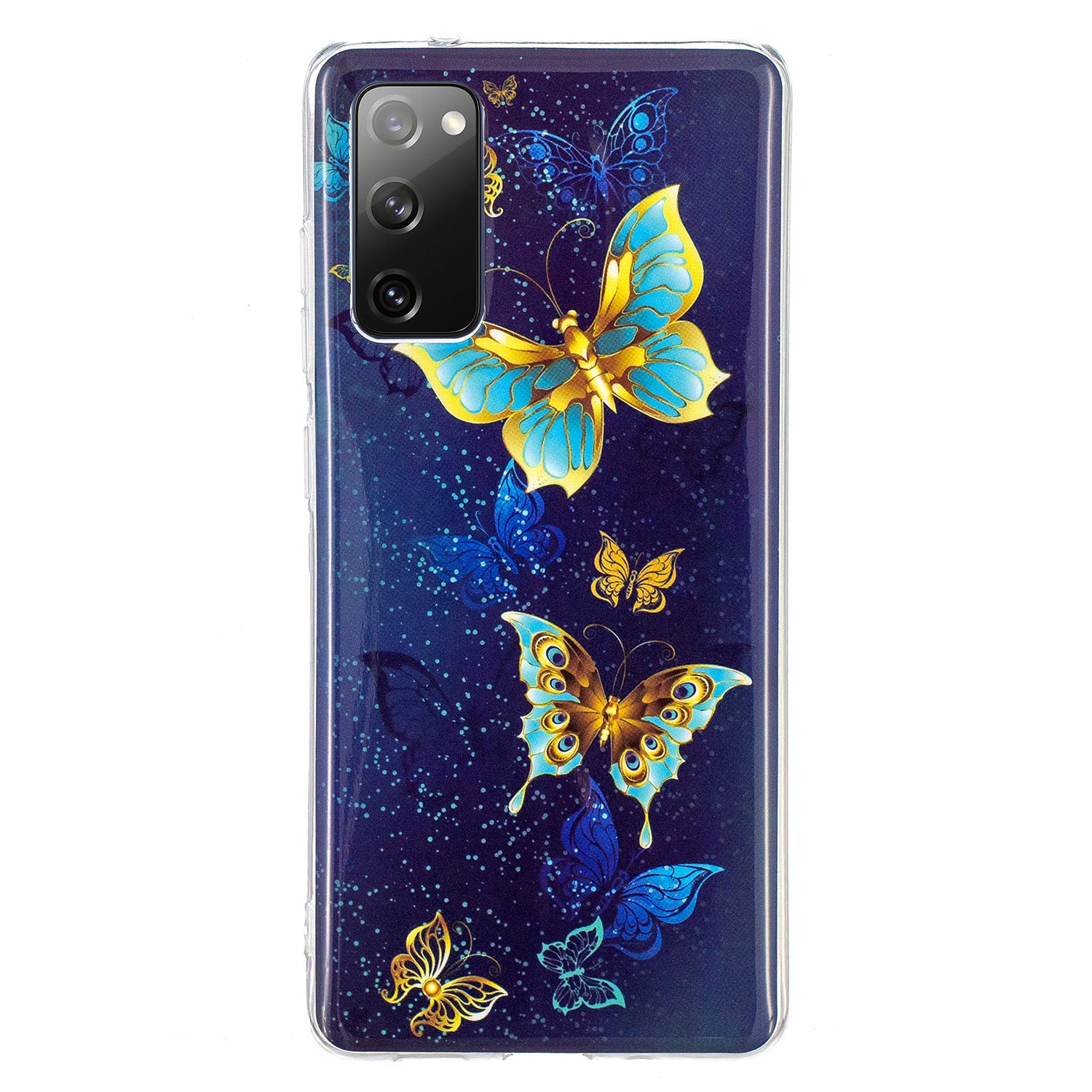 Noctilucent IMD TPU Phone Back Shell for Samsung Galaxy S20 FE 4G/5G/2022/S20 Lite - Beautiful Butterfly