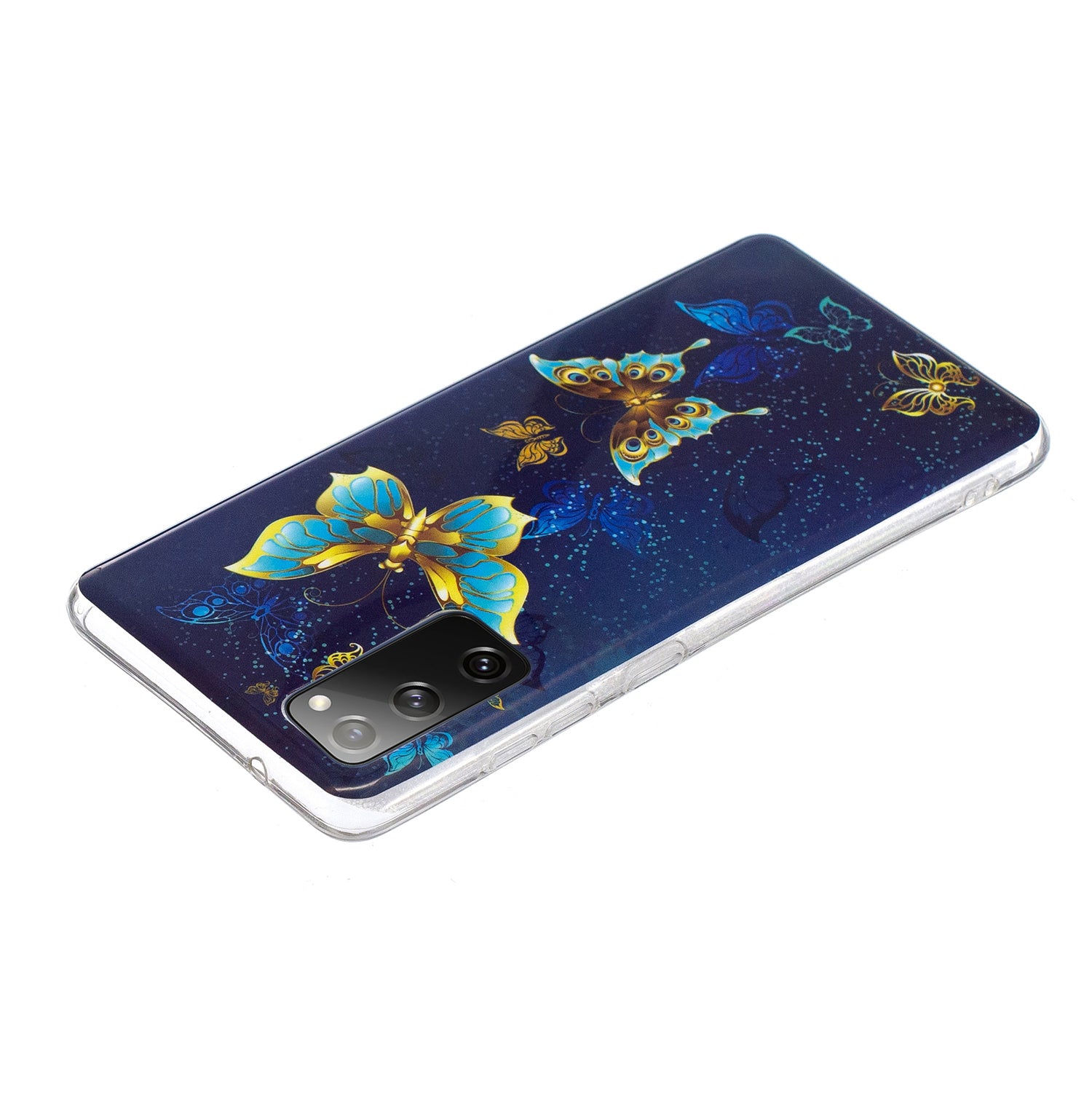 Noctilucent IMD TPU Phone Back Shell for Samsung Galaxy S20 FE 4G/5G/2022/S20 Lite - Beautiful Butterfly