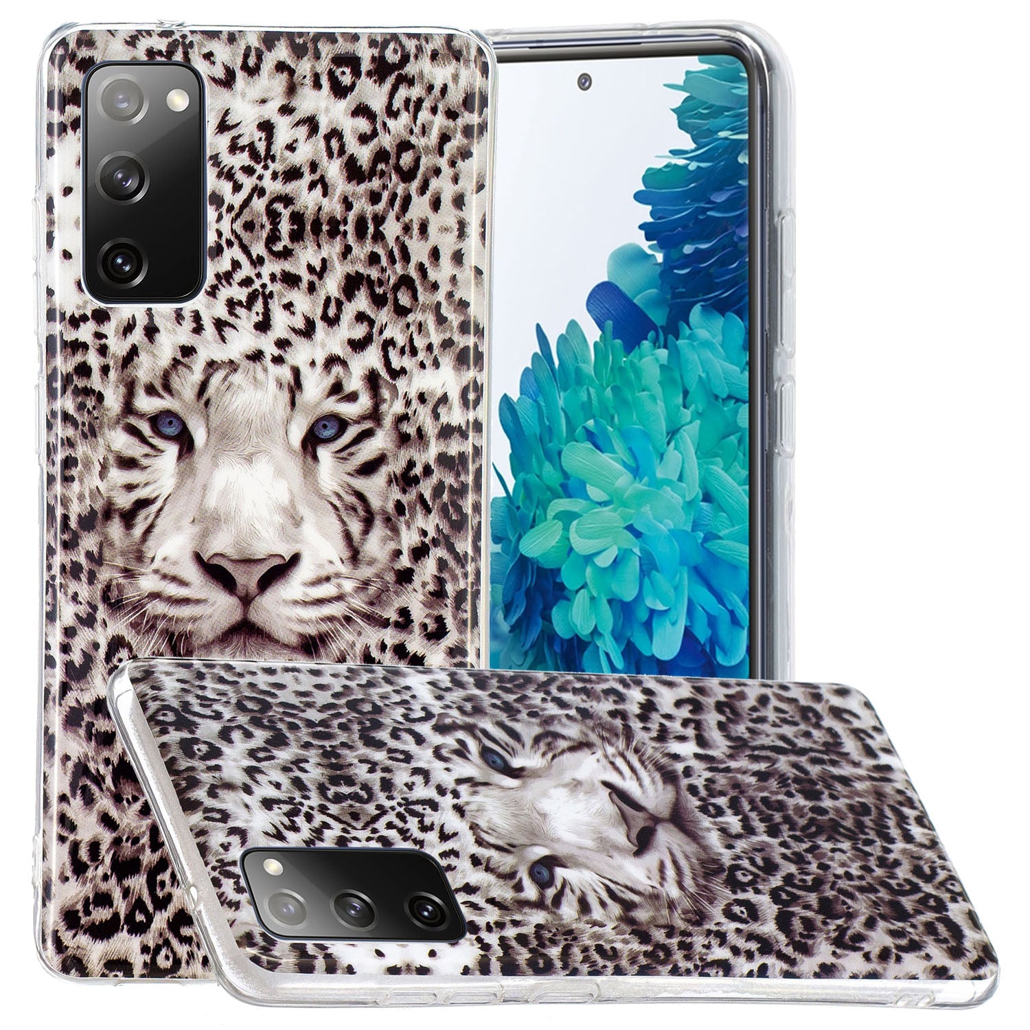 Noctilucent IMD TPU Phone Back Shell for Samsung Galaxy S20 FE 4G/5G/2022/S20 Lite - Leopard