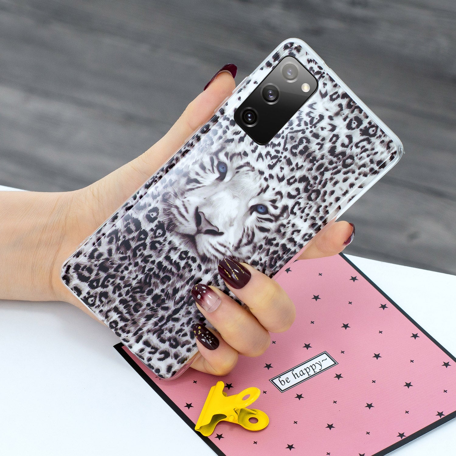 Noctilucent IMD TPU Phone Back Shell for Samsung Galaxy S20 FE 4G/5G/2022/S20 Lite - Leopard