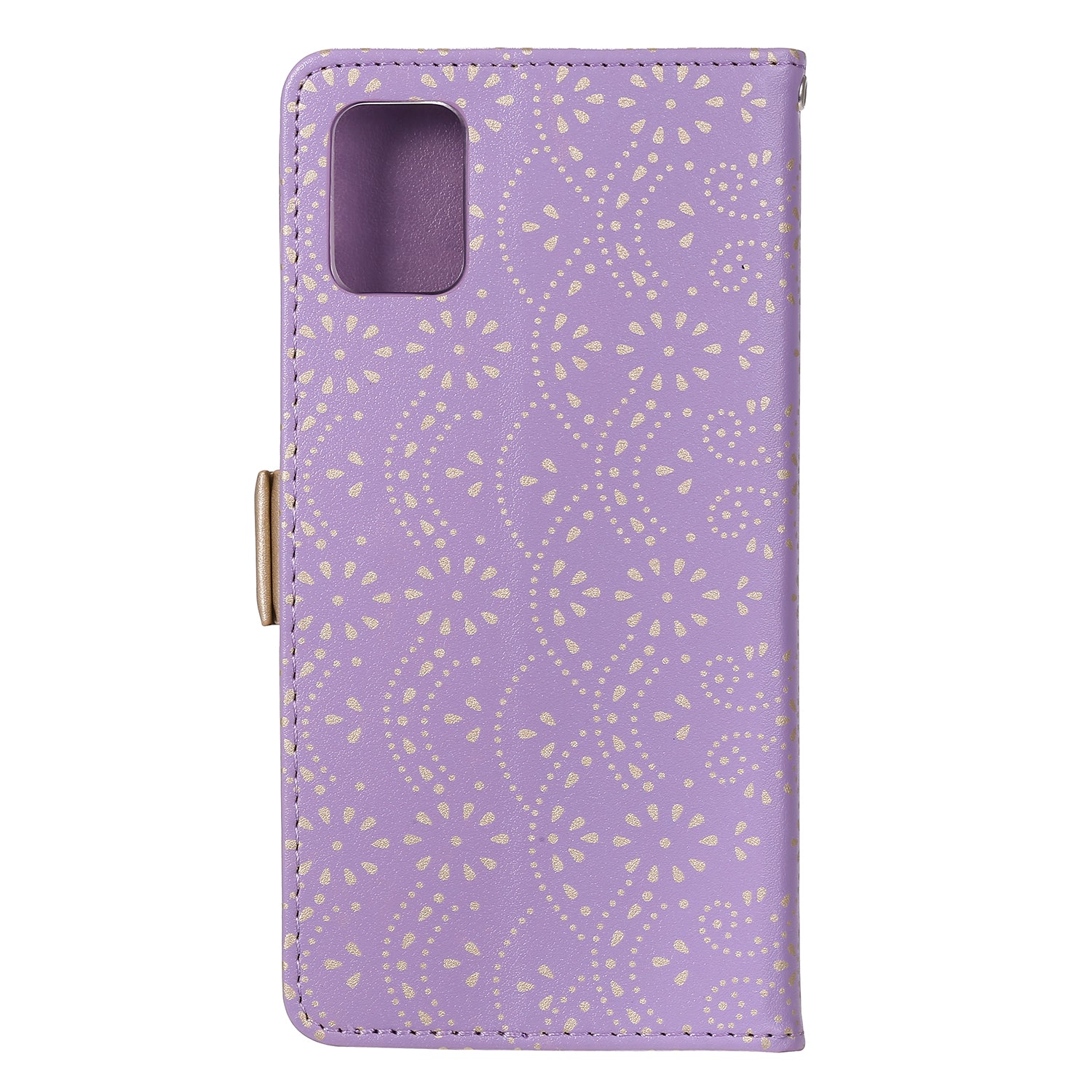 Lace Flower Skin Zipper Leather Cover for Samsung Galaxy S20 FE 4G/5G/2022/S20 Lite - Purple