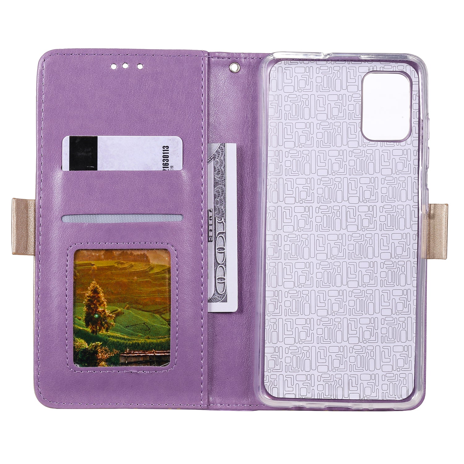 Lace Flower Skin Zipper Leather Cover for Samsung Galaxy S20 FE 4G/5G/2022/S20 Lite - Purple