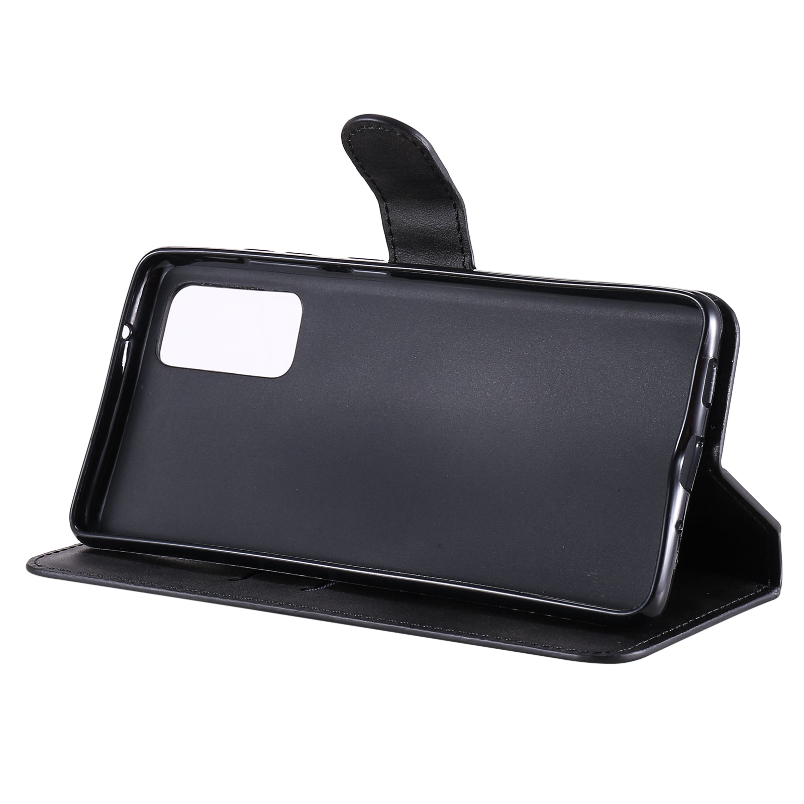 Wallet + Stand Classic Style Flip Leather Phone Case for Samsung Galaxy S20 FE 4G/5G/2022/S20 Lite - Black