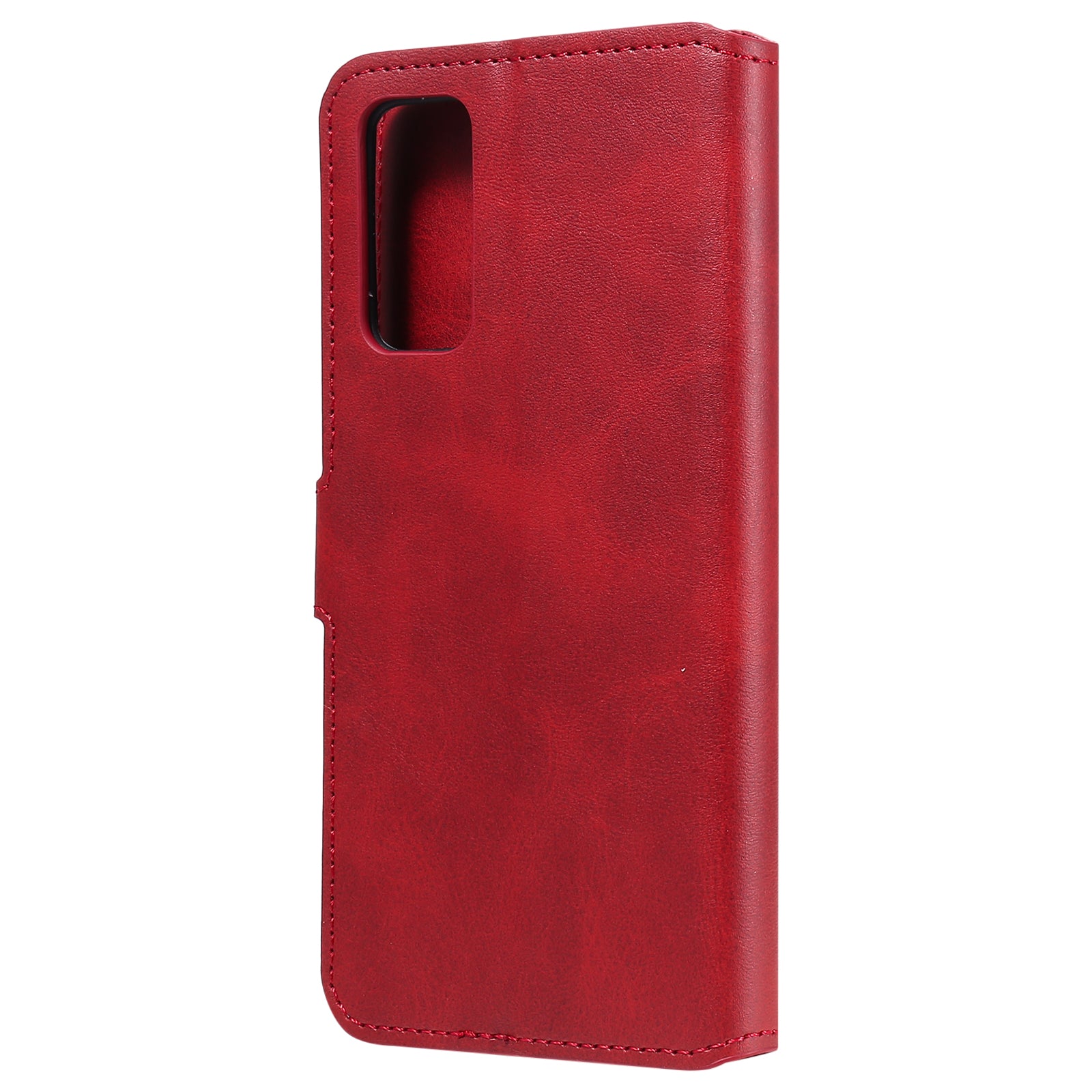 Wallet + Stand Classic Style Flip Leather Phone Case for Samsung Galaxy S20 FE 4G/5G/2022/S20 Lite - Red