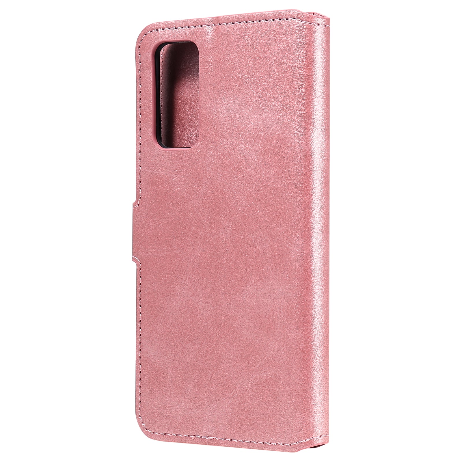 Wallet + Stand Classic Style Flip Leather Phone Case for Samsung Galaxy S20 FE 4G/5G/2022/S20 Lite - Rose Gold