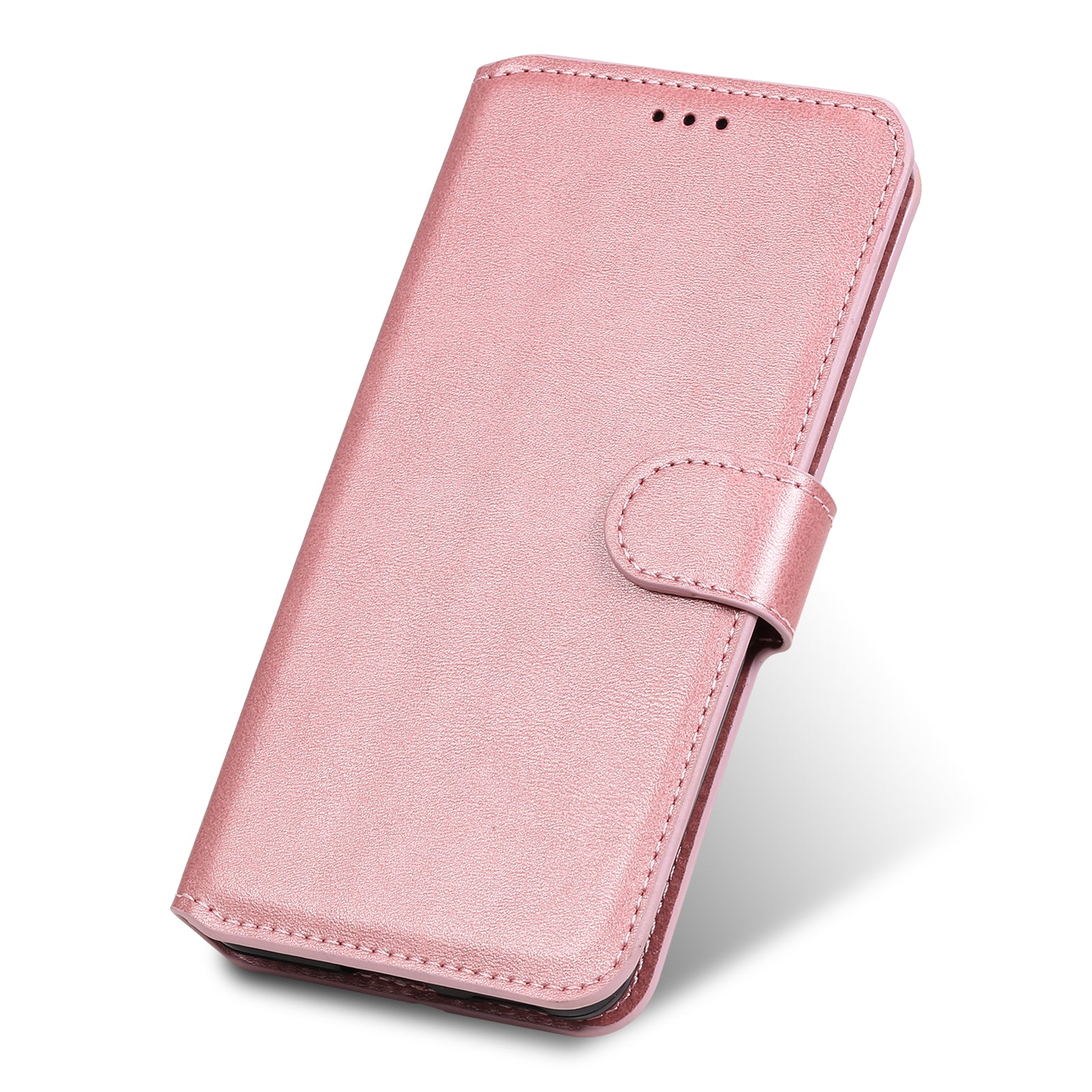 Wallet + Stand Classic Style Flip Leather Phone Case for Samsung Galaxy S20 FE 4G/5G/2022/S20 Lite - Rose Gold