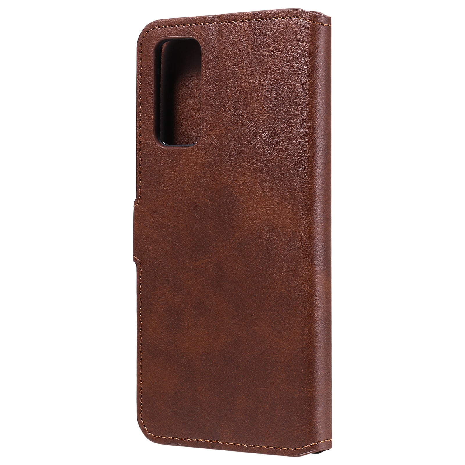 Wallet + Stand Classic Style Flip Leather Phone Case for Samsung Galaxy S20 FE 4G/5G/2022/S20 Lite - Brown