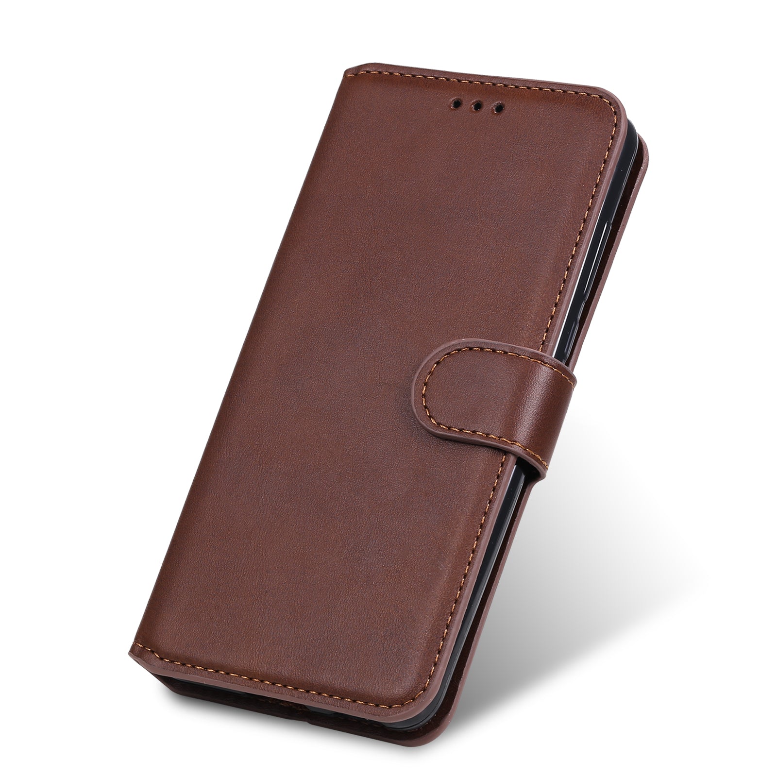 Wallet + Stand Classic Style Flip Leather Phone Case for Samsung Galaxy S20 FE 4G/5G/2022/S20 Lite - Brown