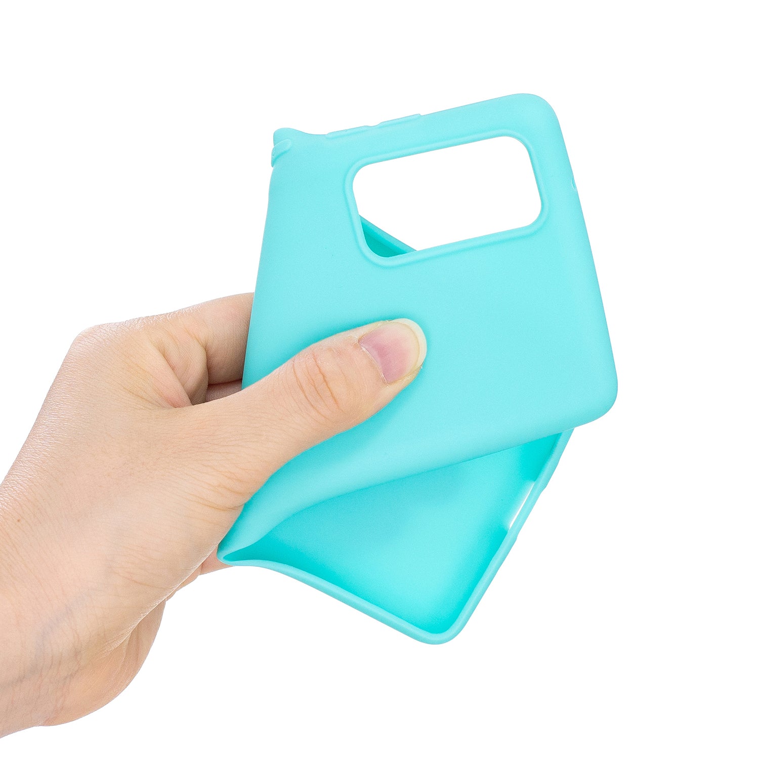 Pure Colour Matte Soft TPU Cover Phone Case for Samsung Galaxy S20 FE 4G/5G/2022/S20 Lite - Cyan