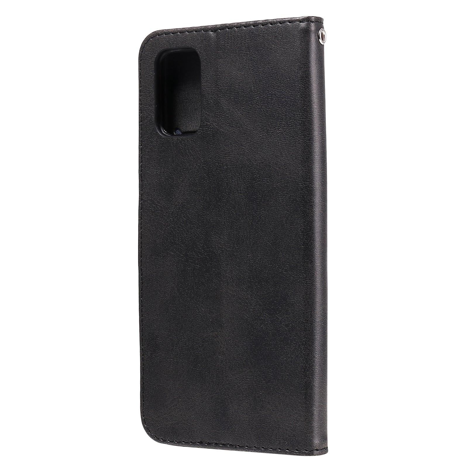 Zipper Pocket Leather Wallet Stand Case for Samsung Galaxy S20 FE 4G/5G/2022/S20 Lite - Black