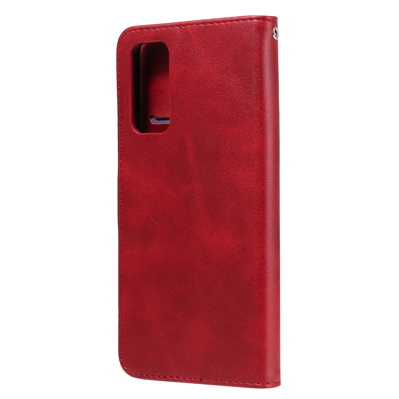 Zipper Pocket Leather Wallet Stand Case for Samsung Galaxy S20 FE 4G/5G/2022/S20 Lite - Red