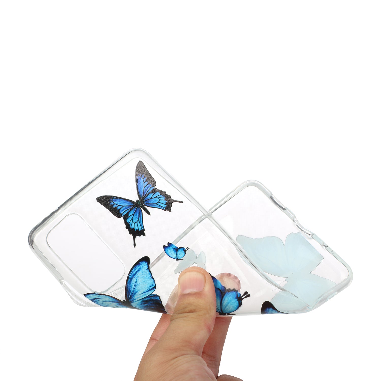 Patterned TPU Case for Samsung Galaxy S20 FE 4G/5G/2022/S20 Lite Cover - Blue Butterfly