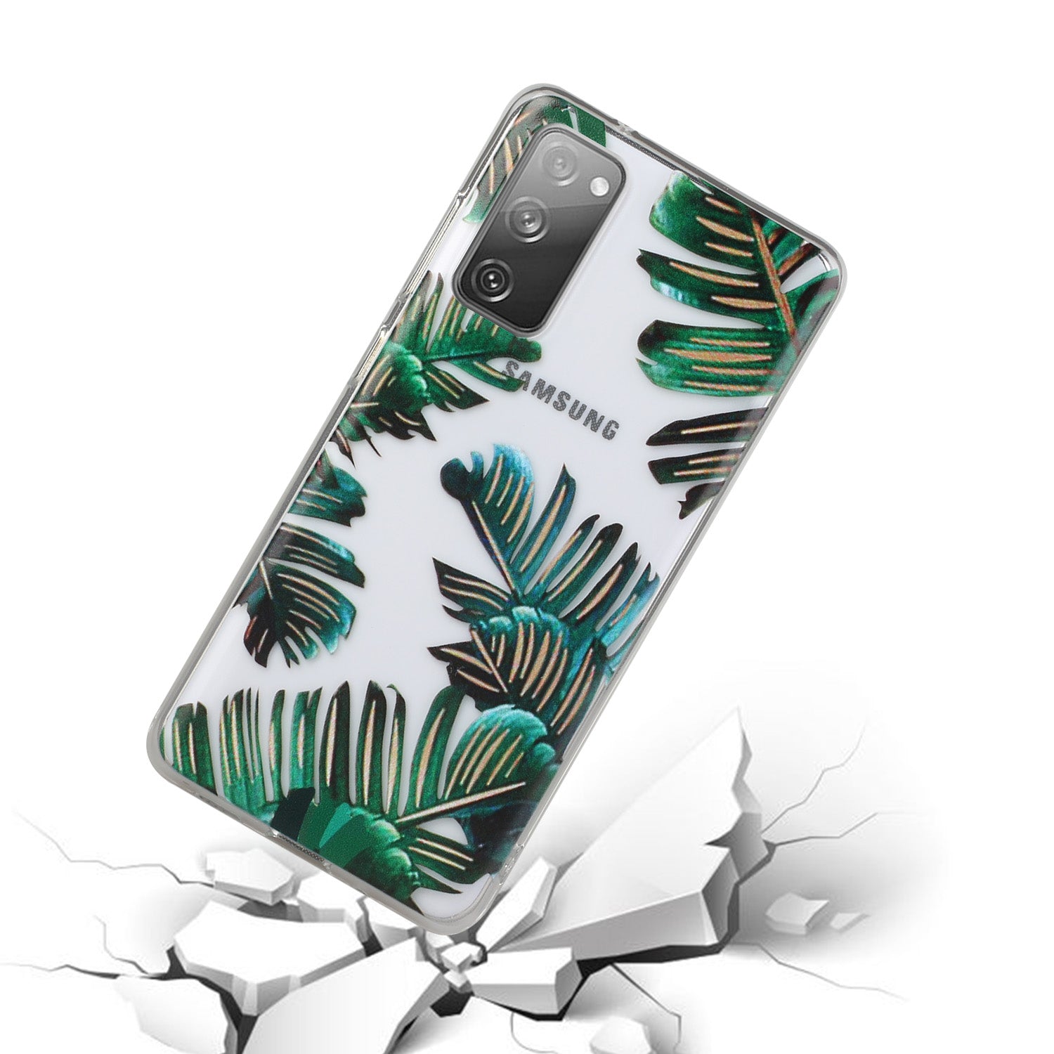 Patterned TPU Case for Samsung Galaxy S20 FE 4G/5G/2022/S20 Lite Cover - Banana Leaves