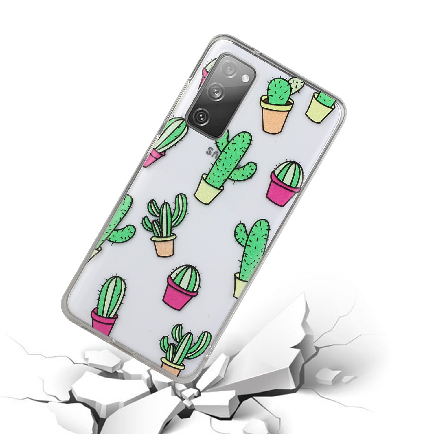 Patterned TPU Case for Samsung Galaxy S20 FE 4G/5G/2022/S20 Lite Cover - Cactus