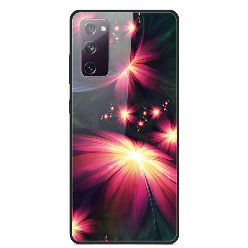 Fancy Style Printing Glass + PC + TPU Shell for Samsung Galaxy S20 FE 4G/5G/2022/S20 Lite Case - Gorgeous Flowers