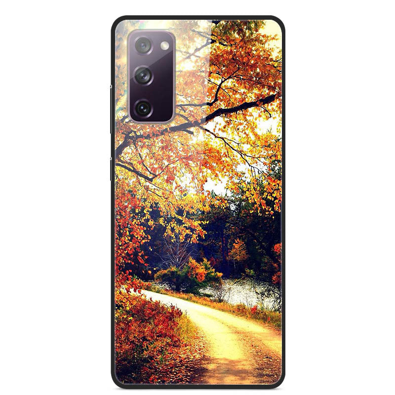 Fancy Style Printing Glass + PC + TPU Shell for Samsung Galaxy S20 FE 4G/5G/2022/S20 Lite Case - Country Road