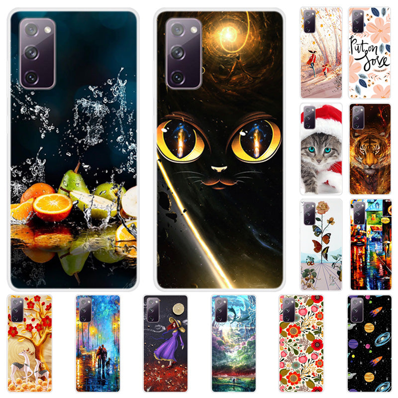 Pattern Printing TPU Phone Soft Case for Samsung Galaxy S20 FE 4G/5G/2022/S20 Lite - Elk